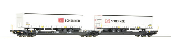 Roco H0 77390 Doppeltaschen-Gelenkwagen T3000e Schenker Kombiverkehr 