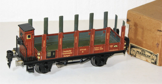Märklin Spur 0 1772G/0 Rungenwagen mit Bremserhaus 