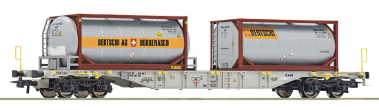 Roco H0 77340 Containertragwagen Gattung Sgns / BERTSCHI der AAE 