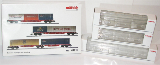 Märklin H0 47810 Leerkarton für Container-Tragwagen-Set der DB AG
