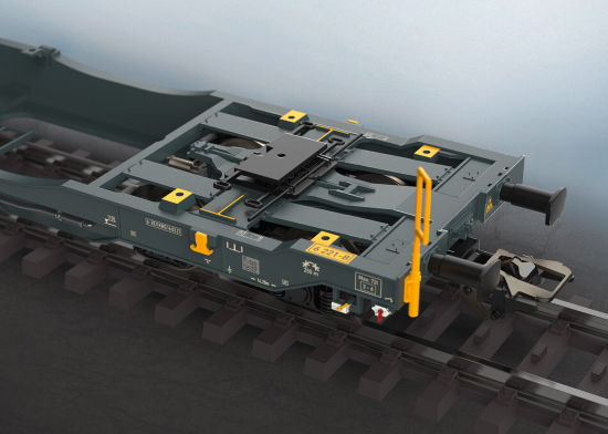 Märklin H0 47472 Doppel-Taschenwagen T3000e mit Mars Aufliegern der MFD Rail - Neuheit 2024