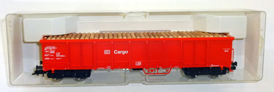 Fleischmann H0 5284 8701 K Hochbordwagen mit Holzstämmen der DB Cargo
