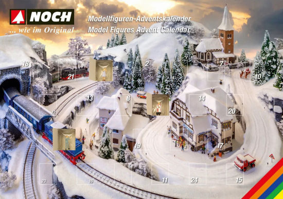 NOCH H0 15997 Figuren-Adventskalender 2024 (24 Figuren) 