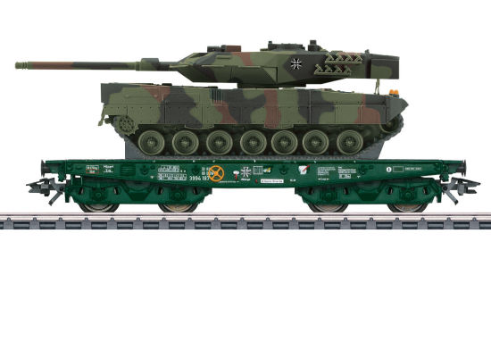 Märklin H0 48871 Schwerlastwagen Rlmmps mit Panzer Leopard 2A6 der DB 