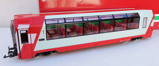 LGB G 33660 RhB/MGB Panoramawagen 1. Klasse GEX "mit Innenbel." 