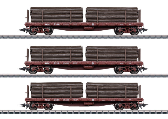 Märklin H0 45600 US-Flachwagen-Set der Western Maryland 
