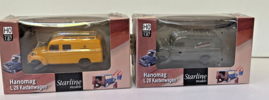 Brekina 1:87 018899 Hanomag L28 Kastenwagen Set A987