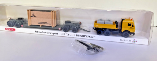 Wiking 1:87 PMS 81-35 MB 3850S Scheuerle Deutz Schwertransport A1006