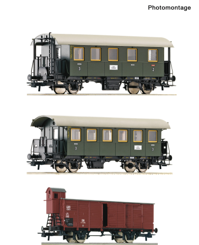 Roco H0 6200040 3-tlg. Set Nebenbahnzug der DB - Winterneuheit 2025