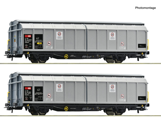 Roco H0 6600110 2-tlg. Set: Schiebewandwagen der SBB Cargo - Neuheit 2025