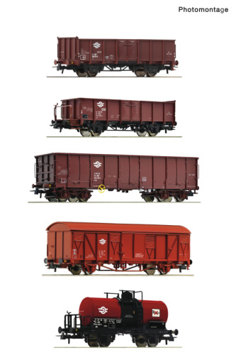 Roco H0 6600126 5-tlg. Set: Güterzug der MAV - Neuheit 2025