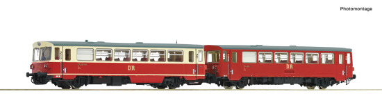 Roco H0 7710013 Dieseltriebwagen 174 001-8 mit Beiwagen der DR "DCC Digital + Sound" - Neuheit 2025