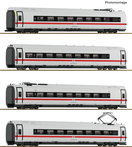 Roco H0 7710018 4-tlg. Set: Zwischenwagen ICE 3neo (BR 408) der DB AG "LED-Innenbeleuchtung" - Neuheit 2025