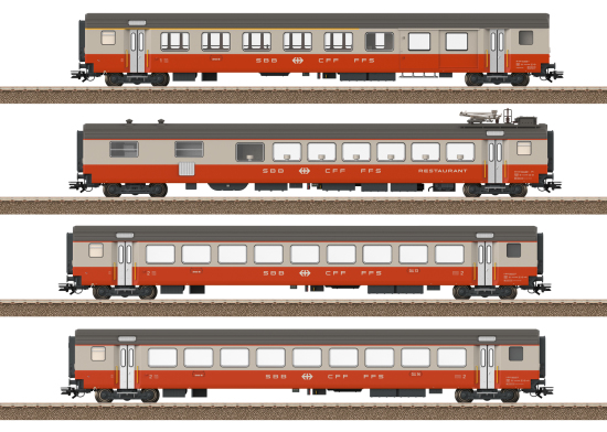 Trix H0 23690 Personenwagen-Set Swiss Express Typ EW III der SBB "LED-Innenbeleuchtung" - Neuheit 2025