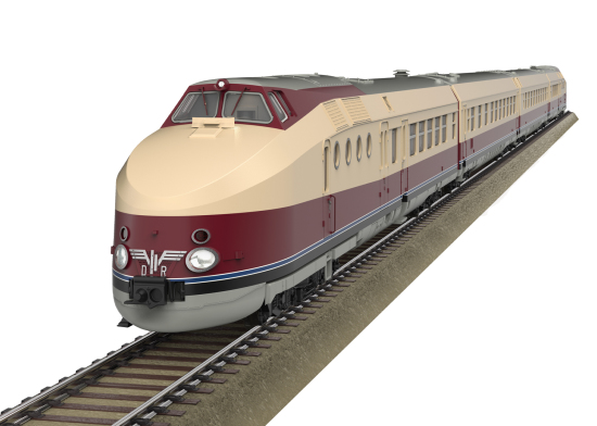 Trix H0 25175 Dieseltriebzug VT 18.16 der DR/DDR "mfx / Sound / Innenbeleuchtung" - Sommerneuheit 2025