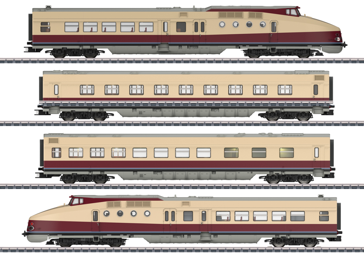 Märklin H0 38175 Dieseltriebzug VT 18.16 der DR/DDR "mfx+ / Sound / LED-Innenbeleuchtung" - Sommerneuheit 2025 Märklin H0 38175 Dieseltriebzug VT 18.16 der DR/DDR "mfx+ / Sound / LED-Innenbeleuchtung" - Sommerneuheit 2025