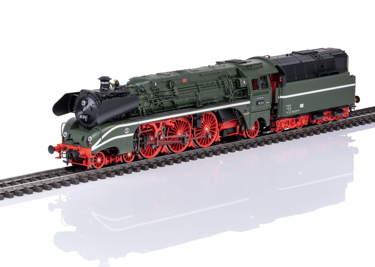 Märklin H0 39029 Dampflok BR 18 314 mit Öltender der DDR "mfx+ / Sound / Dynamischer Dampf" - Sommerneuheit 2025 Märklin H0 39029 Dampflok BR 18 314 mit Öltender der DDR "mfx+ / Sound / Dynamischer Dampf" - Sommerneuheit 2025