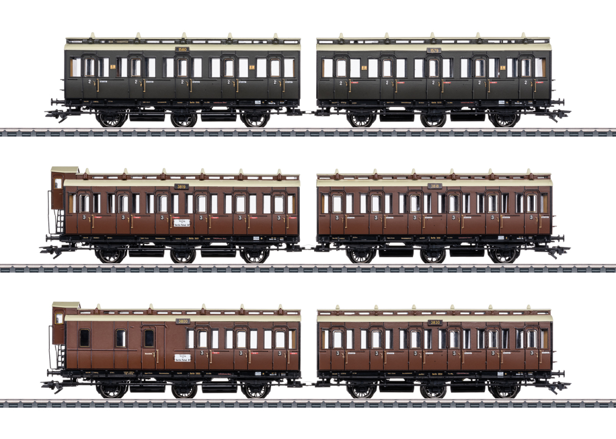 Märklin H0 42047 Abteilwagen-Set der KPEV " LED Innenbeleuchtung" - Neuheit 2025