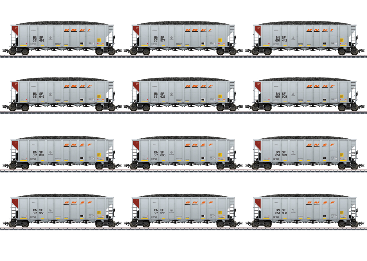 Märklin H0 45666 US Hopper Car-Set der BNSF 12-teilig - Herbstneuheit 2024