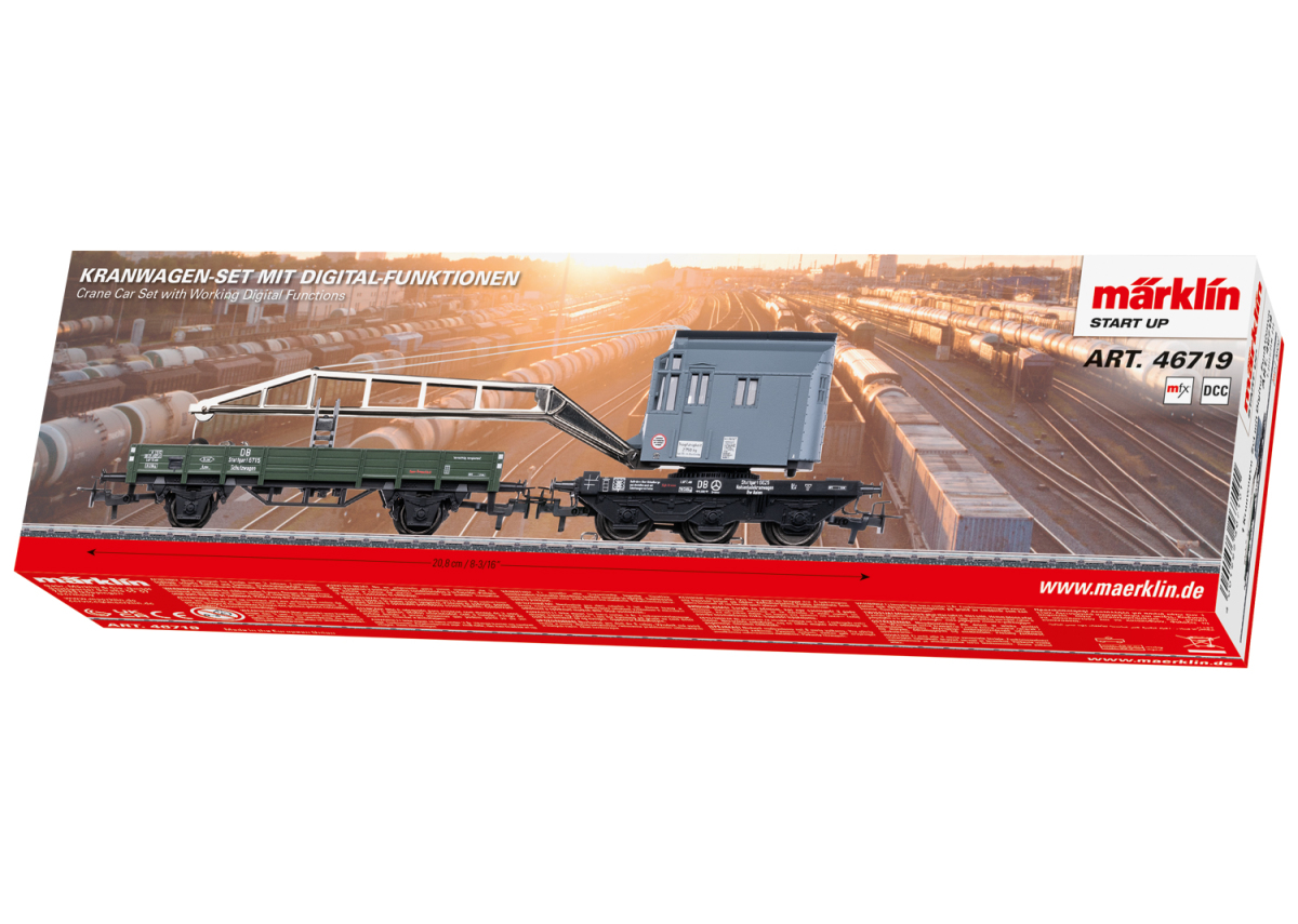 Märklin H0 46719 Kranwagen-Set mit Digital-Funktionen der DB - Neuheit 2025