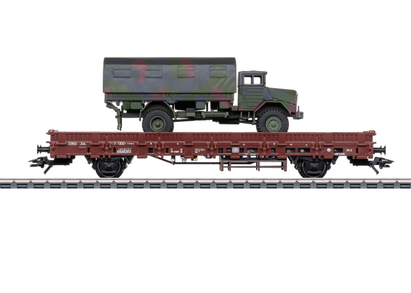 Märklin H0 46928 Rungenwagen Kbs 443 beladen mit "MAN 5t 630 L2AE" der DB  - Neuheit 2025