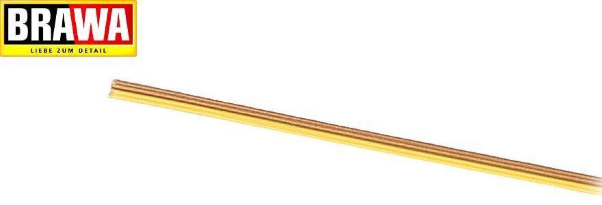 Brawa 3171 Bandkabel 0,14mm² zweiadrig 50m-Ring gelb/braun (1m - 0,48 €) 