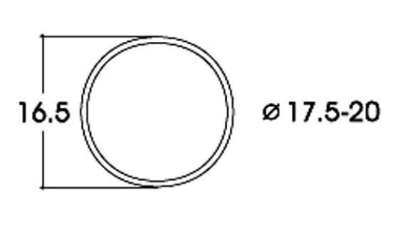 Roco H0 40077 Haftreifen 17,5 - 20,0 mm (10 Stück) 