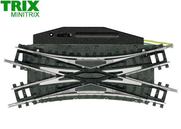 Minitrix / Trix N 14968 Elektrische Doppelkreuzungsweiche 30° 