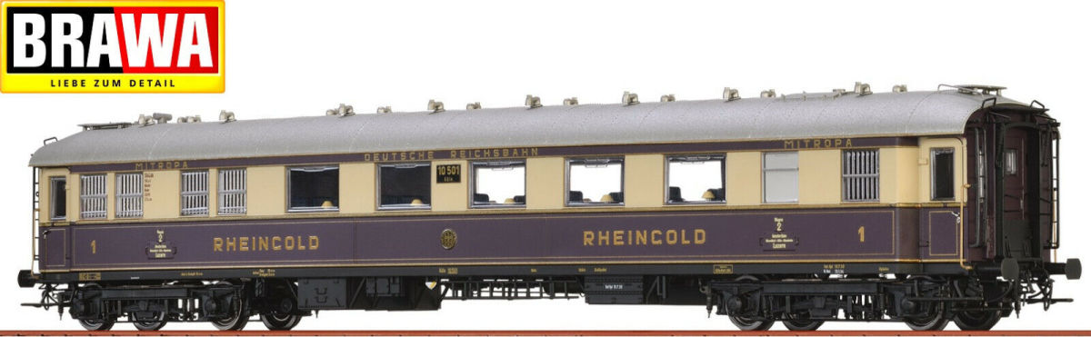 Brawa H0 45916 Rheingold Schnellzugwagen-Set der DRG 5-teilig 