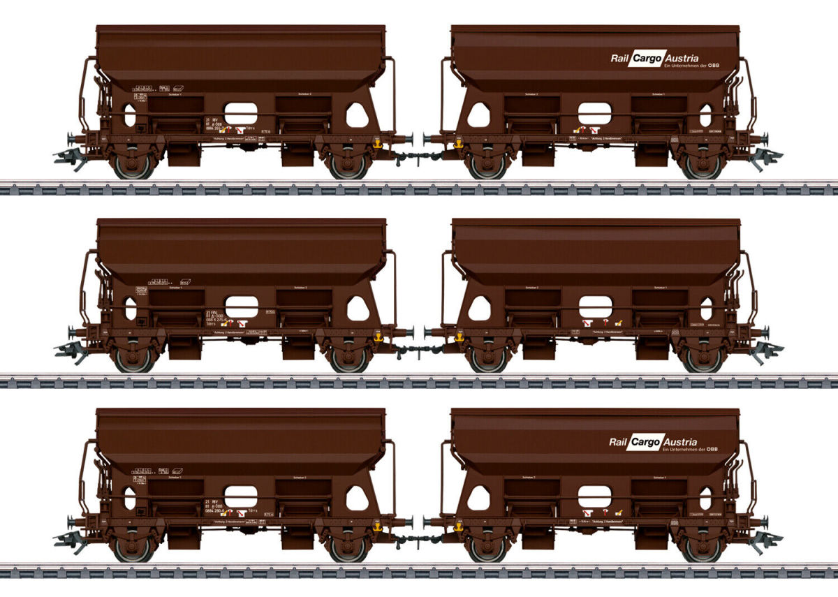 Märklin H0 46308 Schwenkdachwagen-Set der Rail Cargo Austria