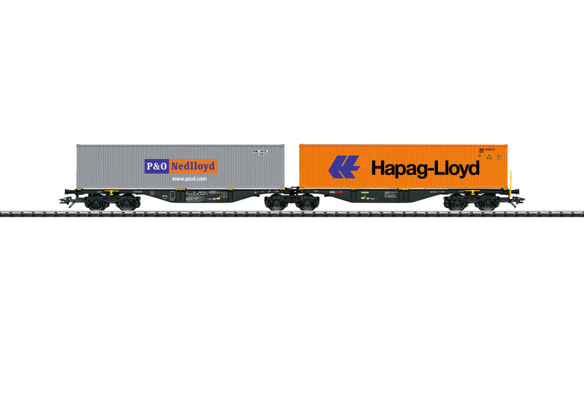 Märklin H0 47807 Doppel-Containertragwagen Sggrss 80 Raillogix 