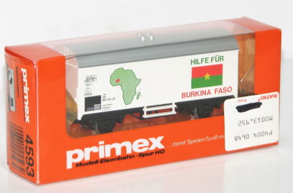 Märklin/Primex H0 4593 Gedeckter Güterwagen "Hilfe f. Burkina Faso" - versiegelt