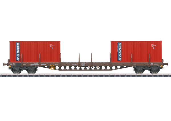 Märklin H0 47157 Containerwagen Rs beladen mit Boxcontainern der DSB - Neuheit 2023