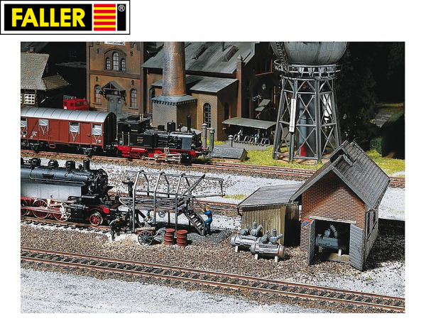 Faller N 222138 Wasserkran, Lademaß und Rohrblasgerüst