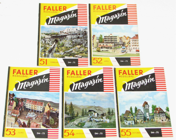 Faller Magazin Zeitschrift Jahrgang 1966 (5 Hefte) 