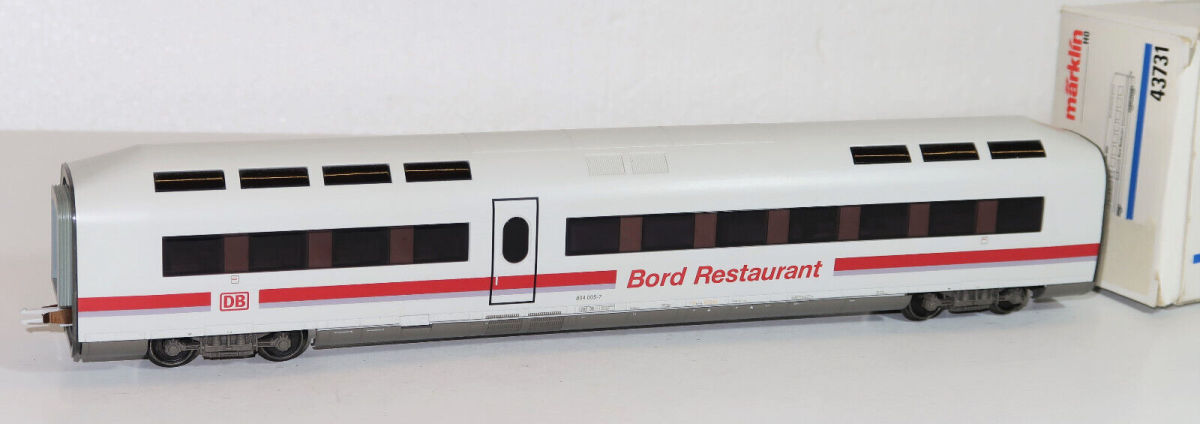 Märklin H0 43731 ICE-Bordrestaurant-Wagen der DB mit Innenbeleuchtung 