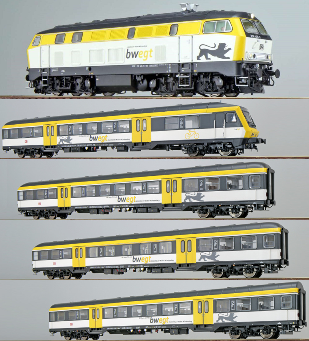 ESU H0 31016-S Zugset "Bwegt" mit Diesellok BR 218 der DB 5-teilig 