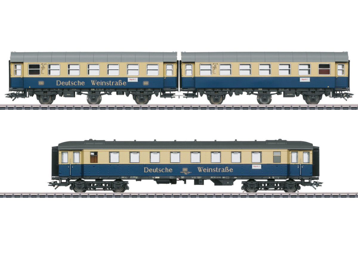 Märklin H0 43189 Wagen-Set Deutsche Weinstraße d. DB "LED-Beleuchtung" 