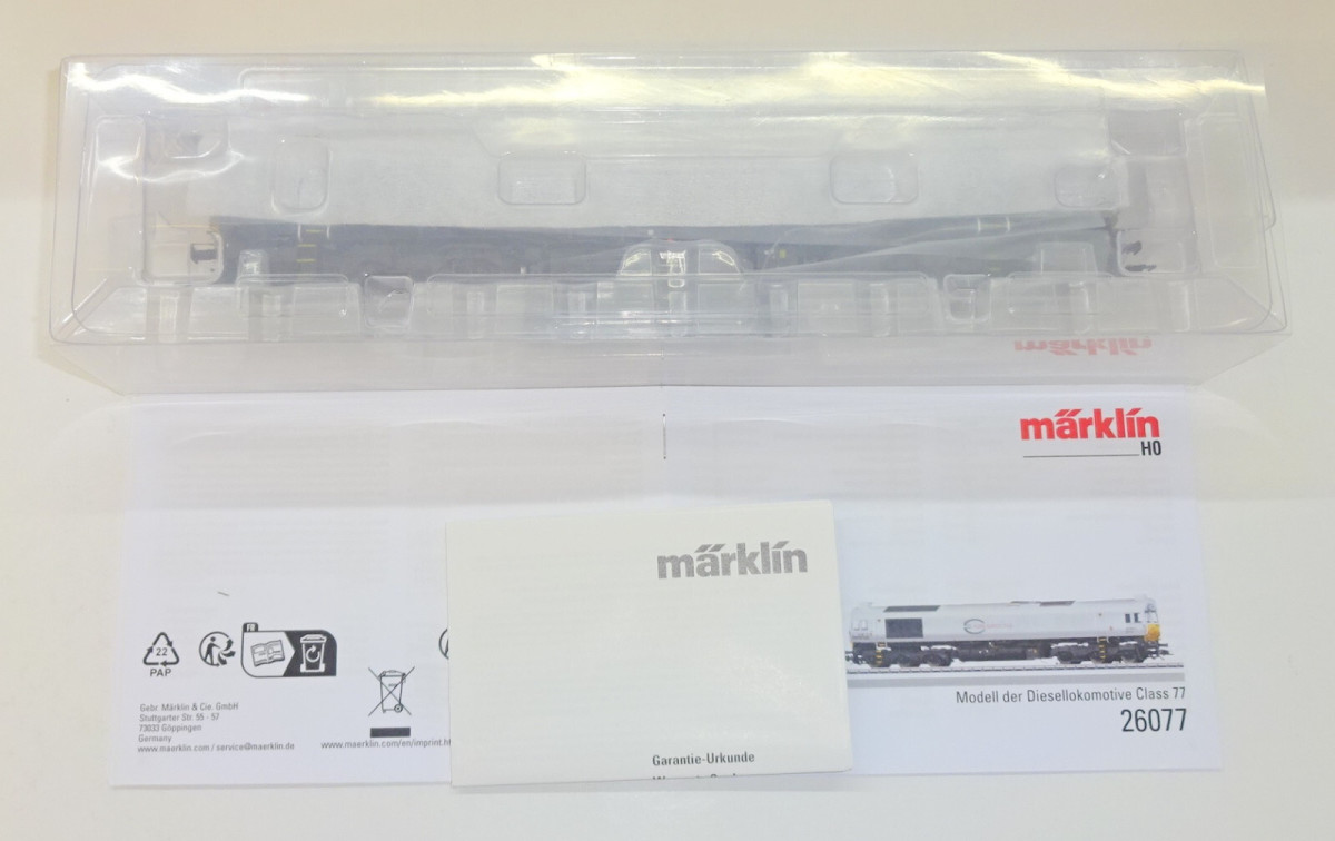 Märklin H0 26077-1 Diesellok Class 77 Euro Cargo Rail "mfx+ / Sound / Rauch"