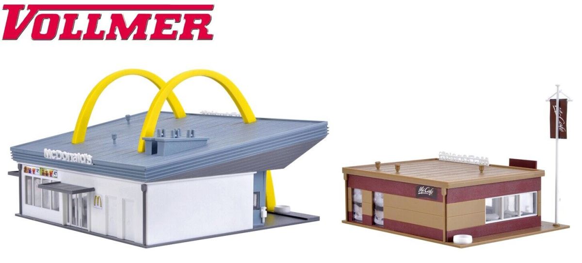 Vollmer H0 43635 McDonalds Schnellrestaurant mit MCCafé 