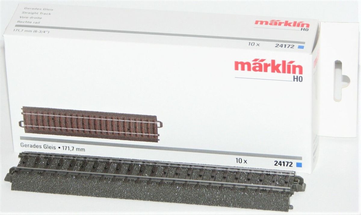 Märklin H0 24172-S C-Gleis gerade 171,7 mm (10 Stück) 
