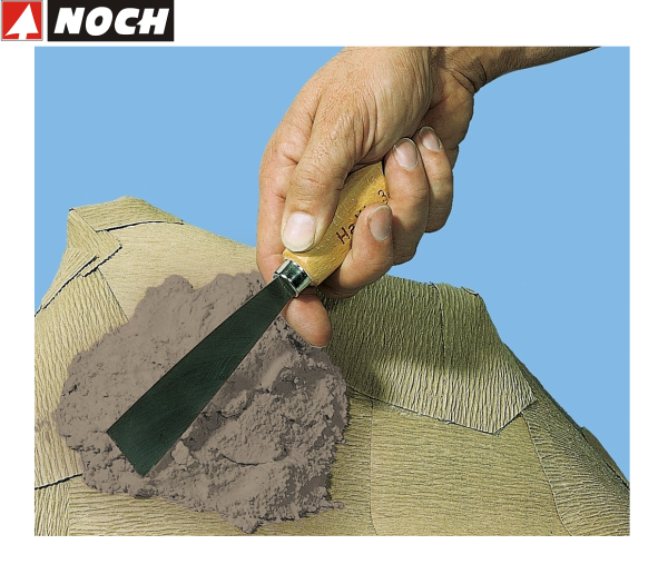 NOCH 60890 Fels-Spachtel braun "Sandstein" 400 g (1 kg - 16,98 €) 