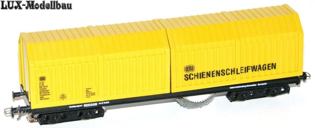 LUX H0 9630 Gleisstaubsauger + Schienen- & Oberleitungsschleifwagen AC 
