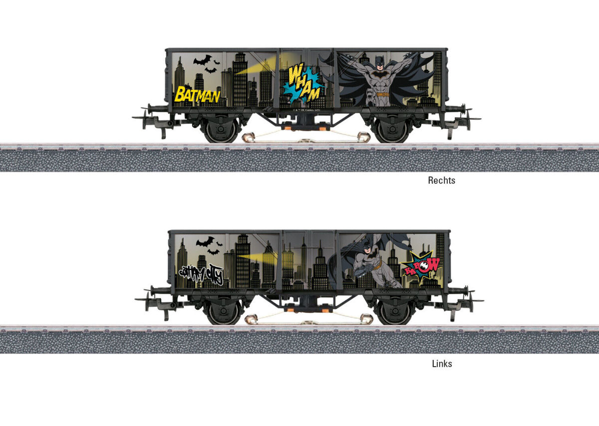 Märklin H0 44826 Güterwagen "Batman" mit Bat-Signal und Spielfigur 