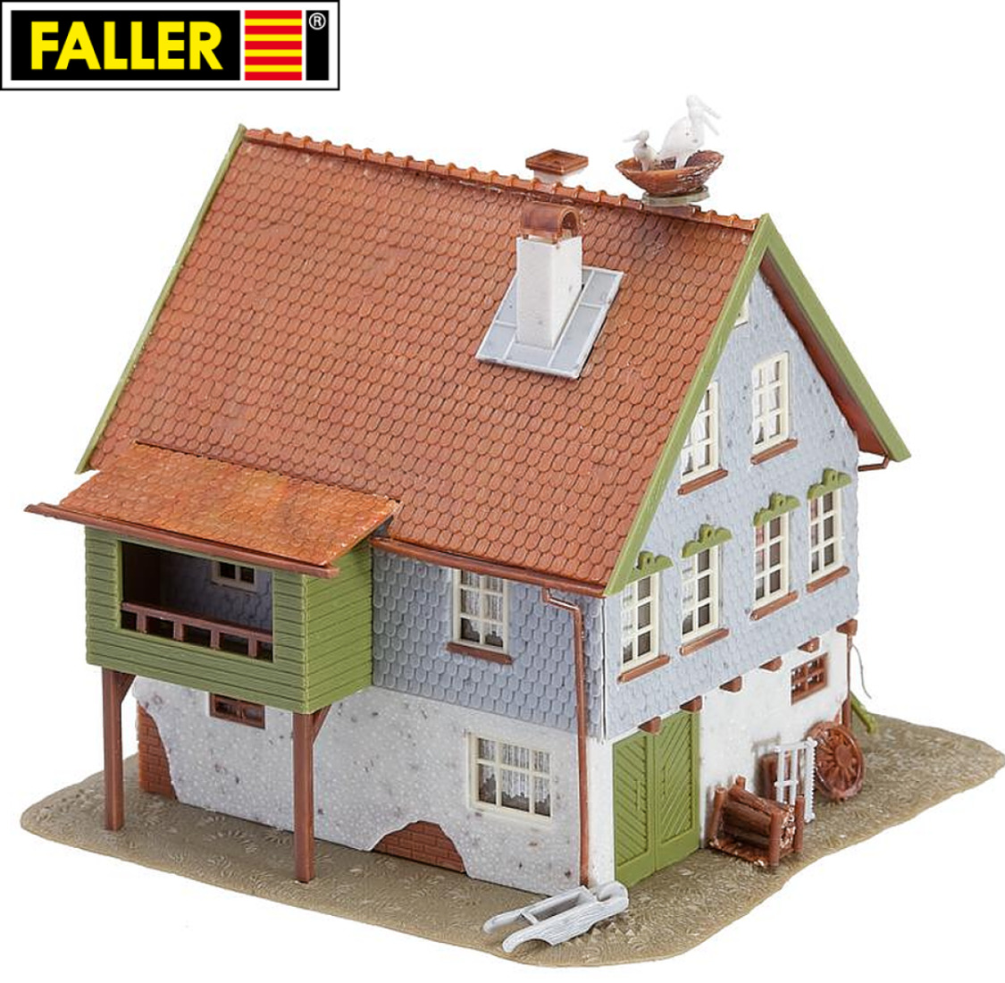 Faller H0 130280 Haus mit Storchennest 