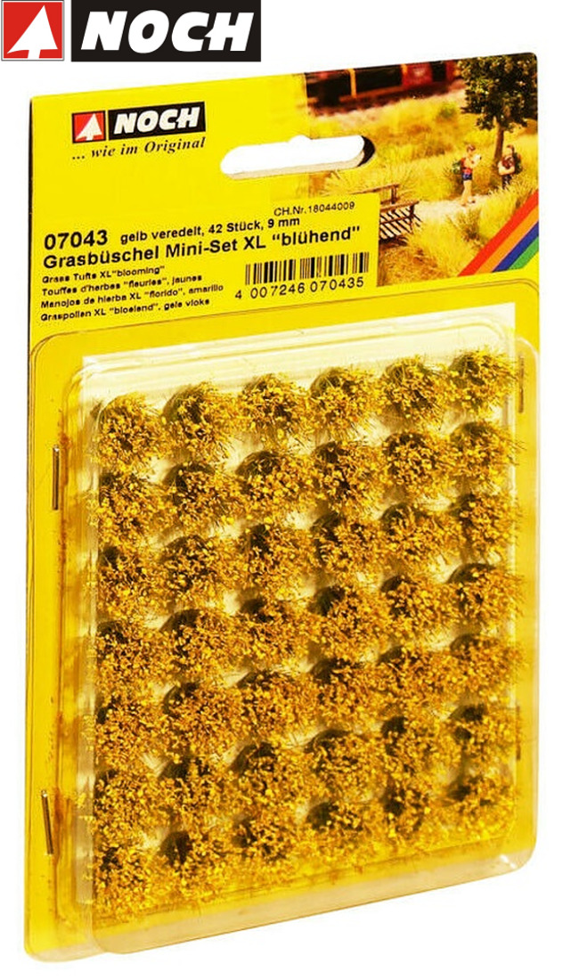 NOCH 07043 Grasbüschel Mini-Set XL "gelb veredelt" (9 mm) 