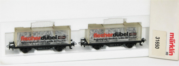 Märklin 31650 H0 Güterwagen-Set Containerwagen "Fischer Dübel" 