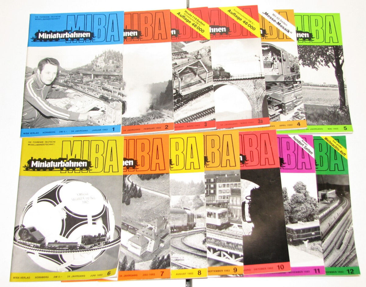 MIBA Miniaturbahnen Zeitschrift Jahrgang 1982 komplett (13 Hefte) 