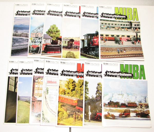 MIBA Miniaturbahnen Zeitschrift Jahrgang 1984 komplett (13 Hefte) 