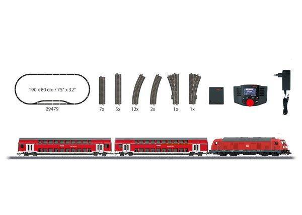 Märklin H0 29479 Startpackung Diesellok BR 245 + 2 Doppelstockwagen "mfx+Sound" - Neuheit 2023